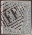 Click for more photos and details India used Abyssinia 1867 QV 6a8p Slate Used on Piece SG AZ7 w FF Postmark c£140