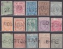 Click for more photos and details India 1869-91 QV Telegraph Selection to 50r Used Halves