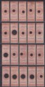 Click for more photos and details India 1868 QV Revenue Small Cause Court 1a to 10r Orange and Violet Used BF1-20