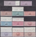 Click for more photos and details India 1868 QV Revenue Special Adhesive CANCELLED 1a - 25r Samuels Type 16