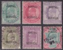 Click for more photos and details India 1904 KEVII Revenue Postal Service Overprint Selection to 1r Mint / Used