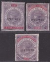 Click for more photos and details India 1863 QV Revenue Share Transfer Type 7 SPECIMEN Opt 2a 1r4a 3r12a p15½x15