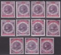 Click for more photos and details India 1868 QV Revenue Share Transfer Type 9 CANCELLED 2a - 7r.8a perf 14