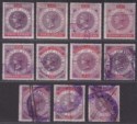 Click for more photos and details India 1863 QV Revenue Share Transfer 2a to 7r.8a Purple perf 14 Mostly Used