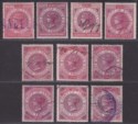 Click for more photos and details India 1863 QV Revenue Share Transfer 2a to 7r.8a Reddish Purple perf 14 Used