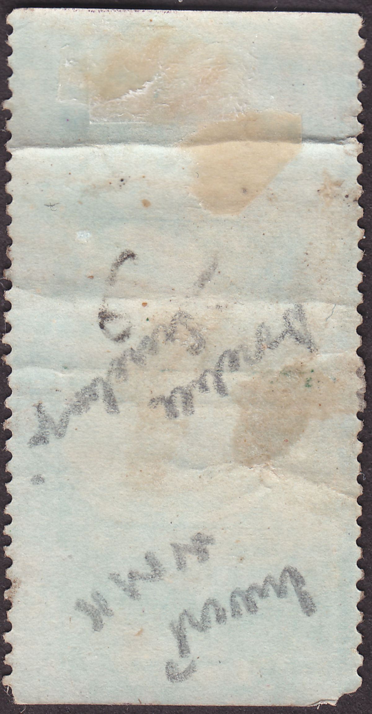 India 1867 QV Revenue Petition Overprint Doubled on Foreign Bill 8a Used BF4a