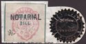 Click for more photos and details India 1879 QV Revenue Notarial Overprint on 1r Foreign Bill Used + Madras Seal