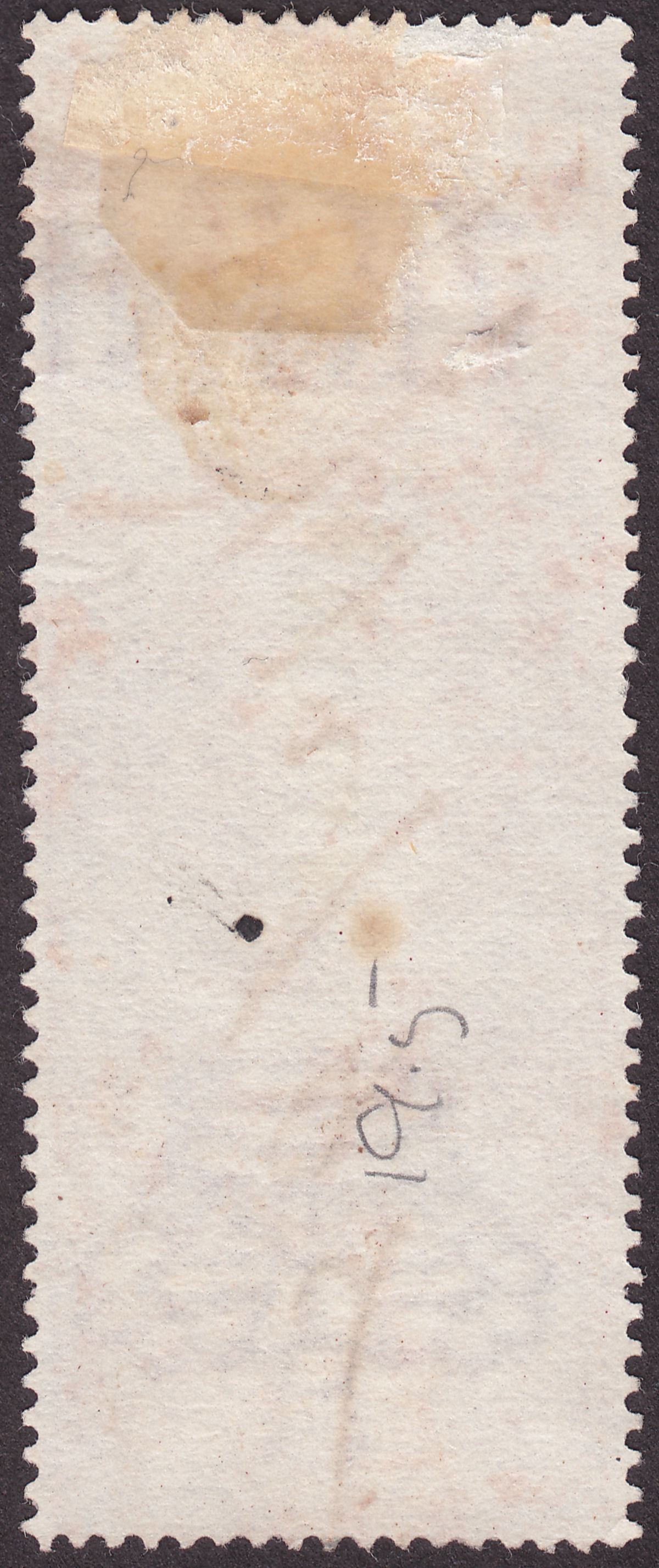 India 1879 QV Revenue Notarial Opt 19½mm Down Foreign Bill 1r Reddish Used BF10B