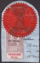 Click for more photos and details India 1923 KGV Revenue Notarial Overprint on Foreign Bill 2r Used on Piece BF31