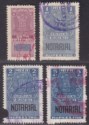 Click for more photos and details India 1980 Revenue Notarial Small Capital Pt Set to 5r Used BF80 BF81 BF82 BF84
