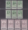 Click for more photos and details India 1923 KGV Revenue Insurance Type 25 CANCELLED 2a - 10r BF12c-21c