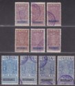 Click for more photos and details India 1958 Revenue Insurance Short Set 15np - 10r Used BF87-95