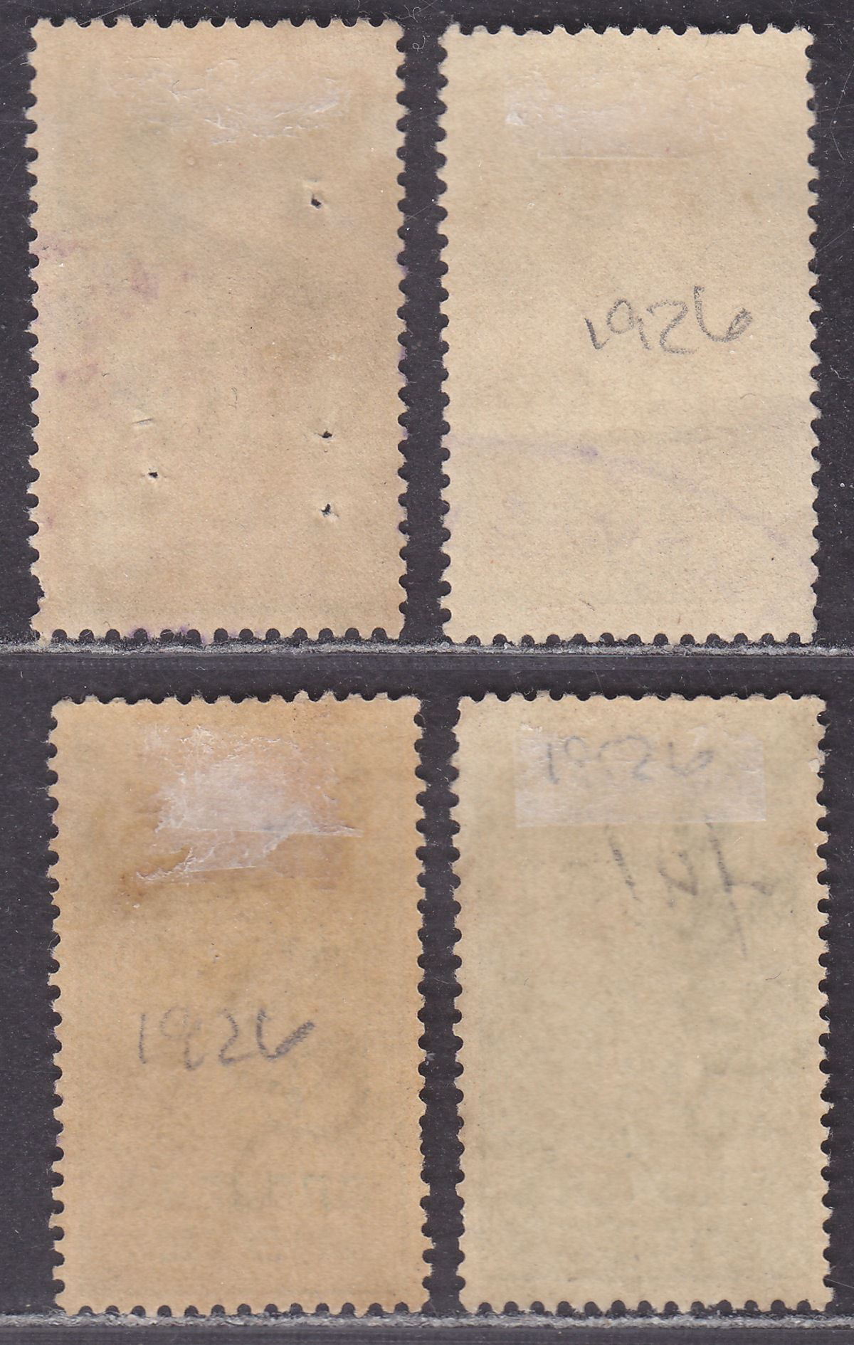 India 1923 KGV Revenue Broker's Note 2a, 3a, 4a, 8a Mostly Used