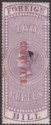 Click for more photos and details India 1870 QV Revenue Court Fees Opt Foreign Bill 2r on White Paper Used BF53