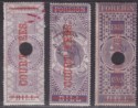 Click for more photos and details India 1870 QV Revenue Court Fees Up Opt on Foreign Bill 4a, 6a, 8a Used BF38-40