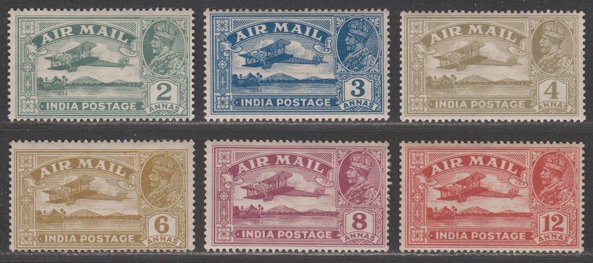 India 1929 King George V Airmail Set Mint SG220-225 cat £50