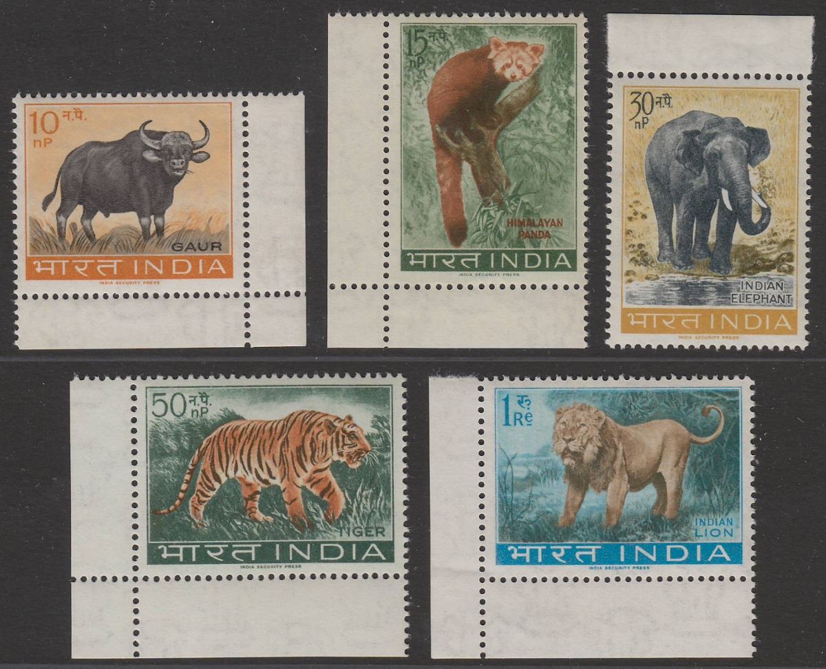 India 1963 Wild Life Preservation Set UM Mint SG472-476 cat £15 MNH