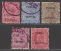 Click for more photos and details India 1895-1904 QV-KEVIII Revenue Postal Service Overprint Selection to 8a Used