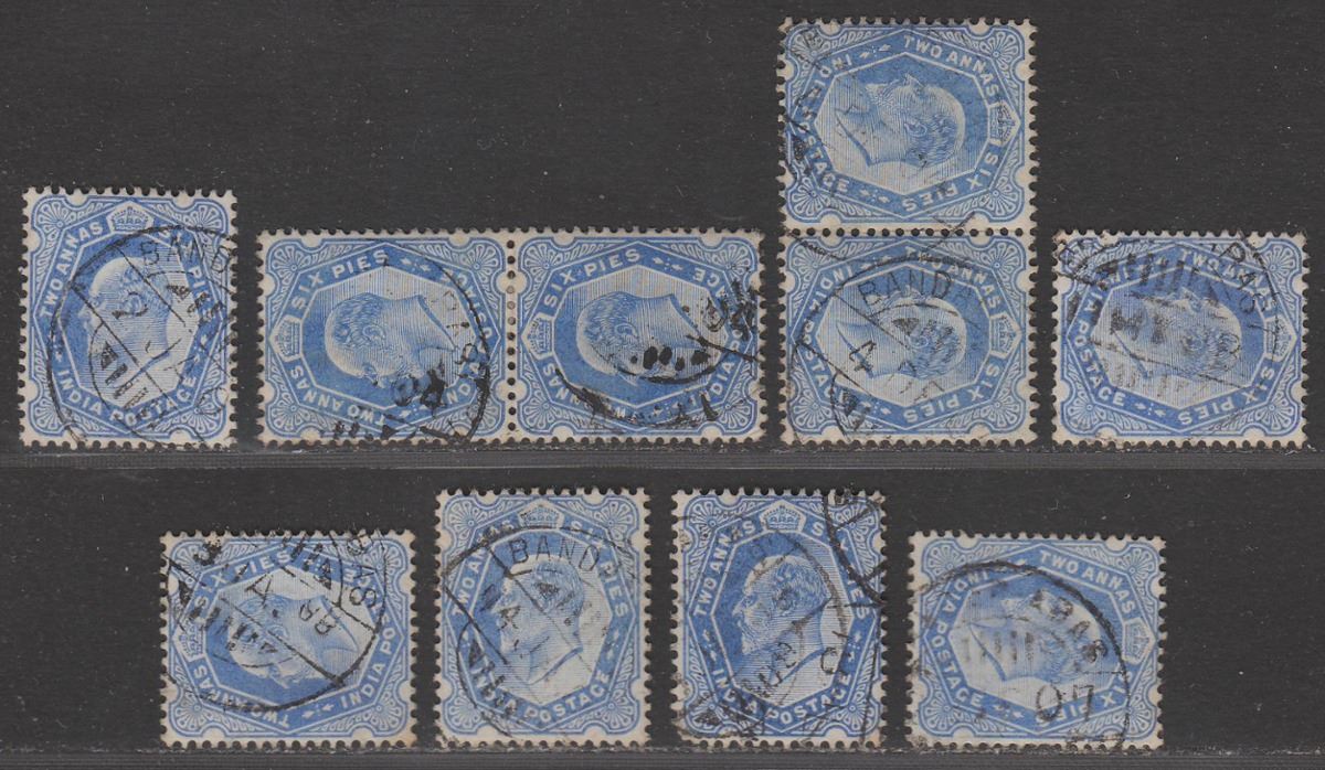 India Used Bandar Abbas 1902 KEVII 2a6p Selection w BANDAR-ABAS Postmarks SG Z76