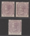 Click for more photos and details India 1865 QV 8p Shade Selection Mint SG56-57
