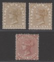 Click for more photos and details India 1876 Queen Victoria 6a Shades, 12a Mint SG80-82 cat £45