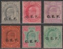 India 1905-11 KEVII China Expeditionary Force CEF Overprints to 1r Mint