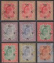 India 1909 King Edward VII Official Overprint Set Used SG O68-O72 cat £200