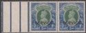 India 1938 KGVI Service Opt 5r Green and Blue Mint Marginal Pair SG O140