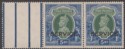 Click for more photos and details India 1938 KGVI Service Opt 5r Green and Blue Mint Marginal Pair SG O140