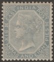 Click for more photos and details India 1867 QV 6a8p Slate Mint SG72 cat £110 with toned yellow gum