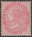 Click for more photos and details India 1868 Queen Victoria 8a Pale Rose Die II Mint SG74 cat £70