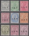 Click for more photos and details India 1914 KGV Indian Expeditionary Forces IEF Opt Set to 8a Mint SG E1-E10