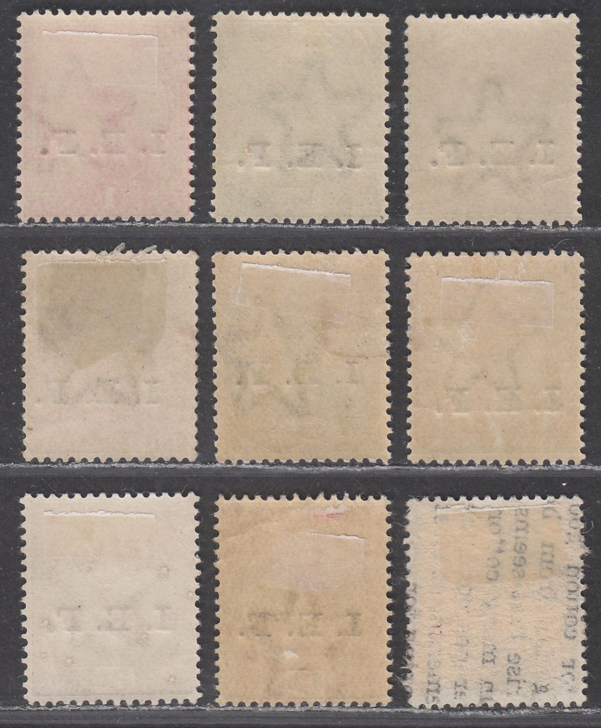 India 1914 KGV Indian Expeditionary Forces IEF Opt Set to 8a Mint SG E1-E10