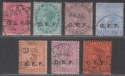 Click for more photos and details India 1900 QV China Expeditionary Force CEF Overprint Part Set to 12a Used