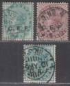 Click for more photos and details India 1900 QV China Expeditionary Force CEF Opt ½a 1a Used w FPO 1 4 5 Postmarks