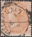Click for more photos and details India 1891 QV 2a Used SG62 with FIELD PO No 7 Squared Circle Postmark Hazara
