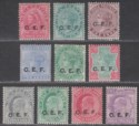 Click for more photos and details India 1900-11 QV-KEVII China Expeditionary Force CEF Opt Selectn to 1r Most Mint
