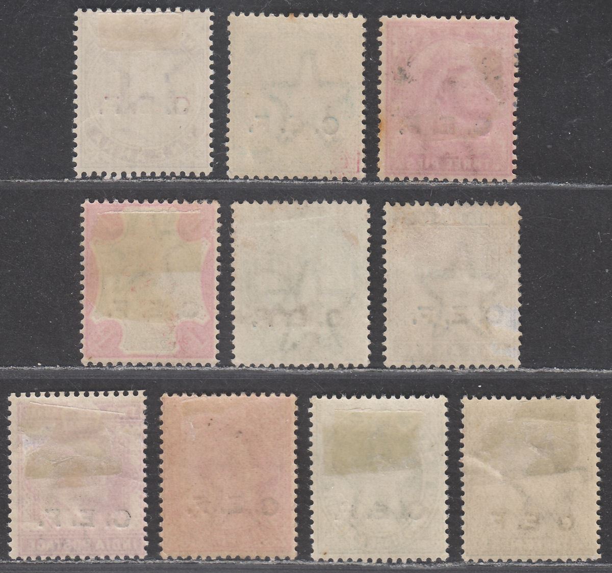 India 1900-11 QV-KEVII China Expeditionary Force CEF Opt Selectn to 1r Most Mint