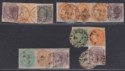 Click for more photos and details India 1856-65 QV 4a, 2a, 8p Selection Used on Pieces