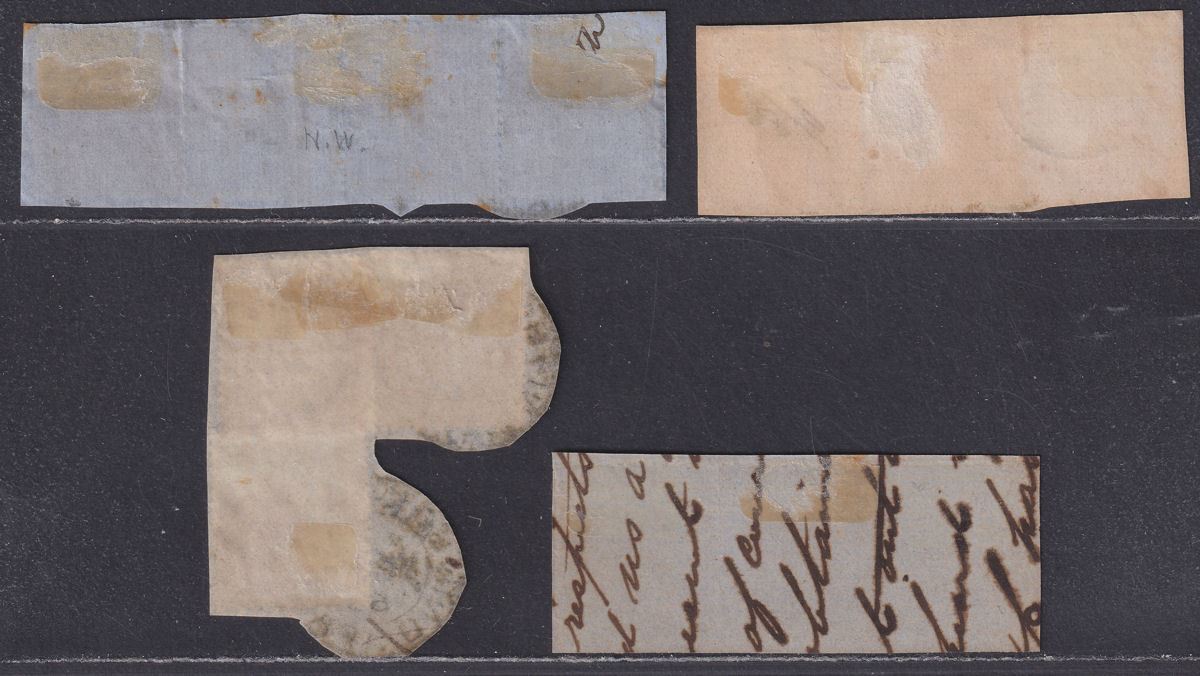 India 1856-65 QV 4a, 2a, 8p Selection Used on Pieces