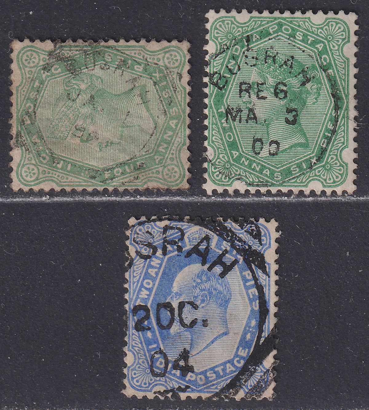 India used Iraq 1882-1902 QV-KEVII Selection Used with BUSRAH Postmarks