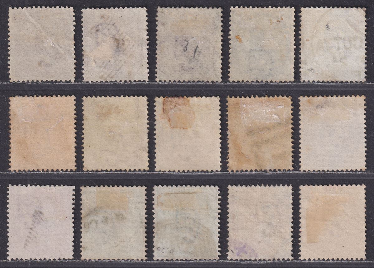 India 1865 Queen Victoria wmk Elephant's Head Selection to 8a Used