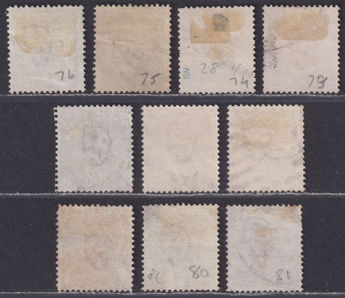 India 1868-76 Queen Victoria Selection to 12a Used