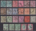 India 1882-97 Queen Victoria wmk Star Selection to 1r Used SG84-106