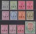 India 1914 KGV Indian Expeditionary Forces IEF Overprint Set Mint SG E1-E13
