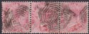 India 1868 Queen Victoria 8a Pale Rose Die II Strip of 3 Used SG73 cat £27