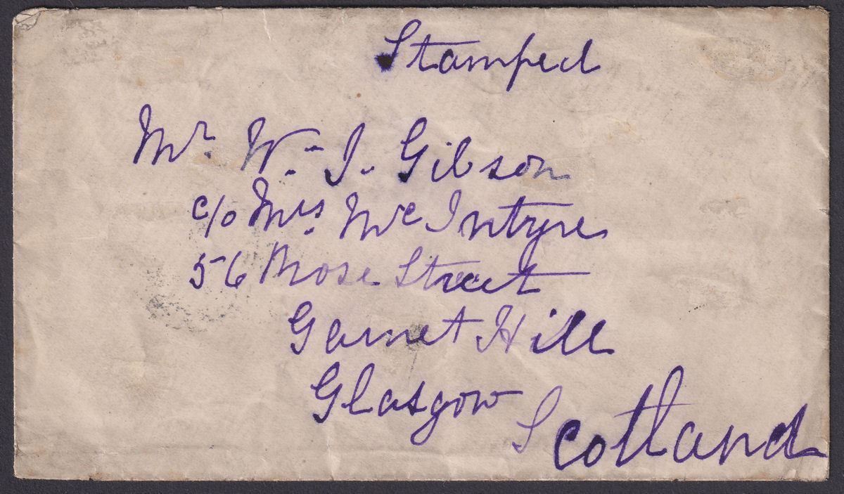 India 1888 QV 2a, ½a x 5 Used on Cover to Scotland with C.54 Postmarks