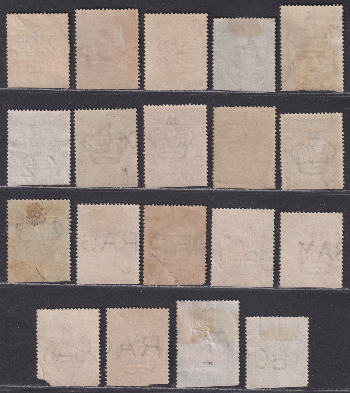 India QV 1869-78 Telegraph Selection to 50r Used Halves