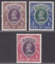 Click for more photos and details Indian States Jind 1941 KGVI Overprint 2r, 5r, 10r Mint SG132-134 cat £125