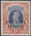 Click for more photos and details Indian States Jind 1940 KGVI Official Service Overprint 1r Mint SG O69 cat £75